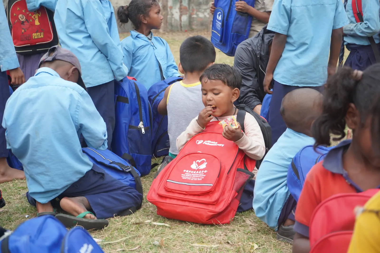 The Forum for Rural Women Ardency Development (FORWARD), in collaboration with the China Foundation and New Light Foundation, distributed school bags, stationery, colouring materials, and hygiene kits to students. 7