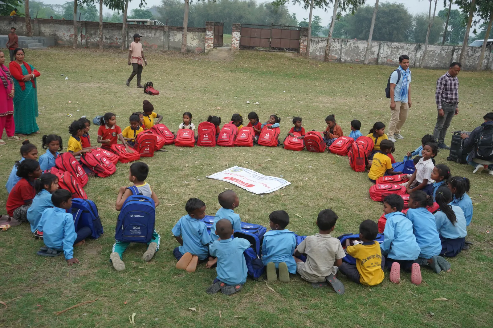 The Forum for Rural Women Ardency Development (FORWARD), in collaboration with the China Foundation and New Light Foundation, distributed school bags, stationery, colouring materials, and hygiene kits to students. 9
