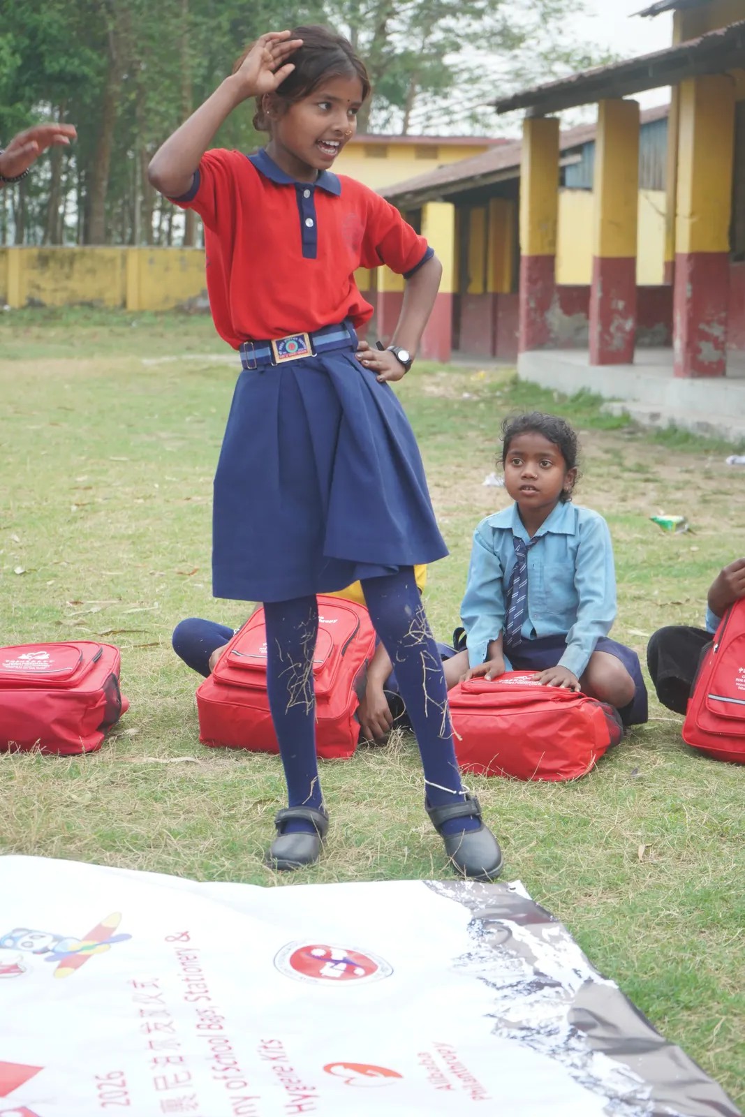 The Forum for Rural Women Ardency Development (FORWARD), in collaboration with the China Foundation and New Light Foundation, distributed school bags, stationery, colouring materials, and hygiene kits to students. 25