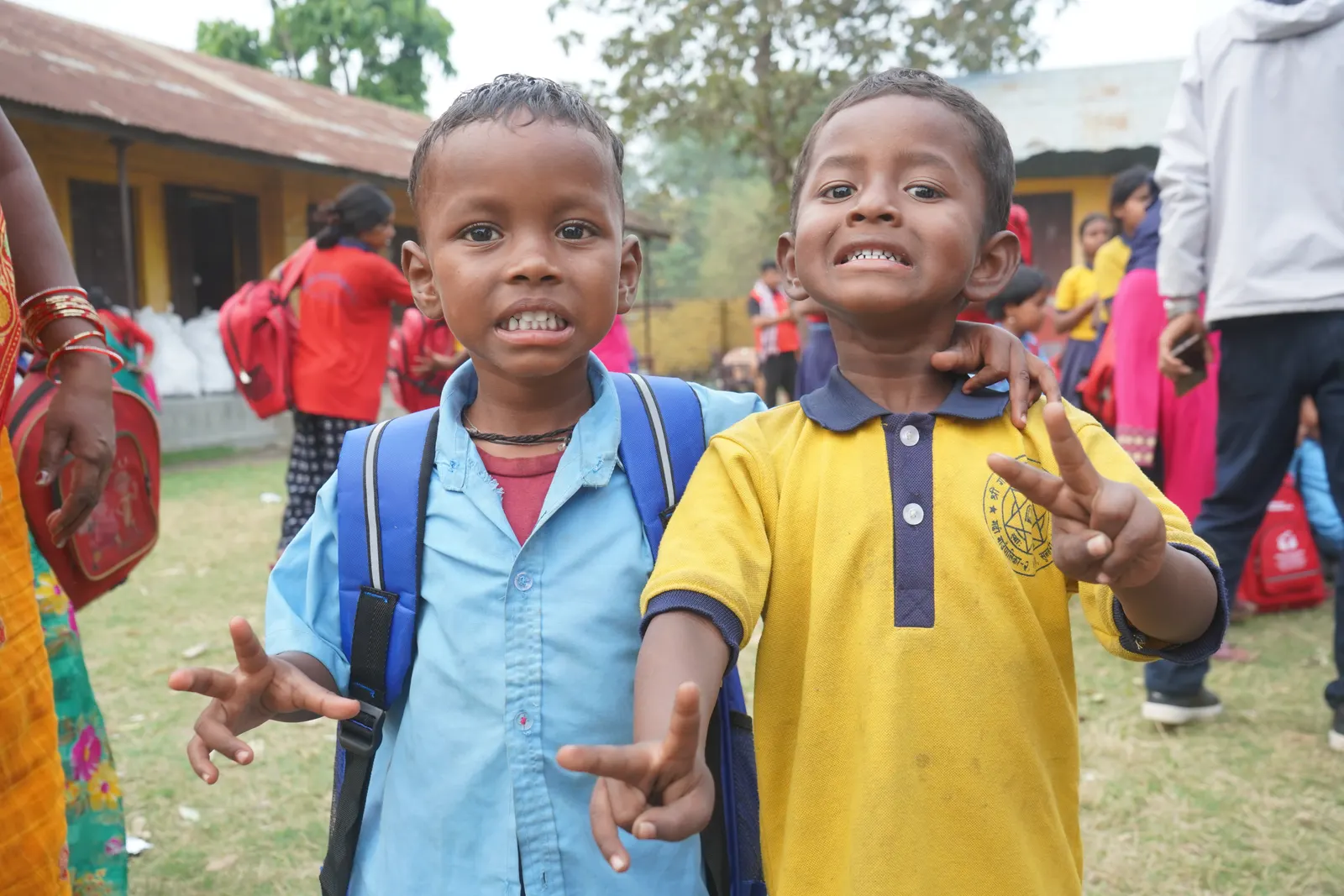 The Forum for Rural Women Ardency Development (FORWARD), in collaboration with the China Foundation and New Light Foundation, distributed school bags, stationery, colouring materials, and hygiene kits to students. 10