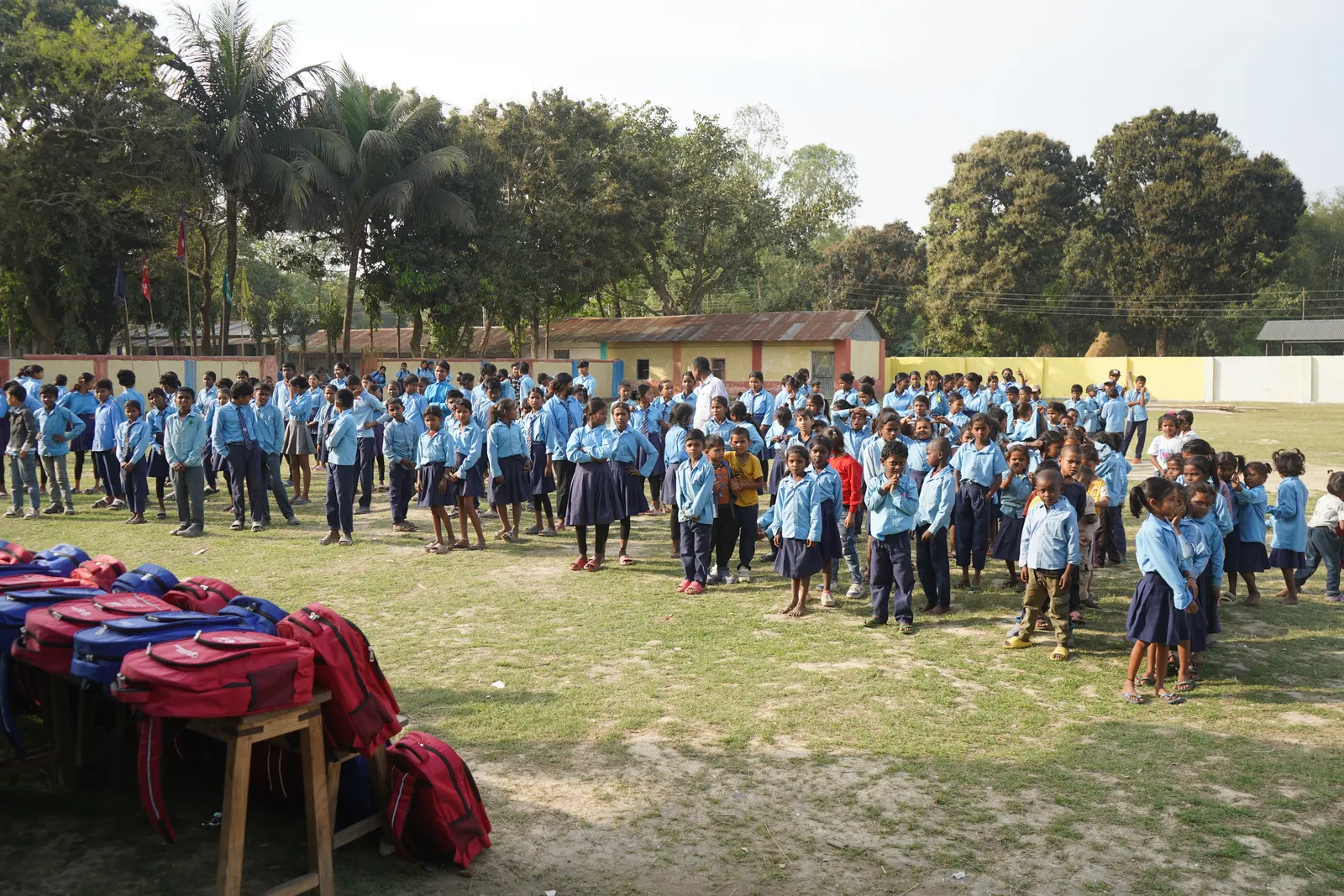 The Forum for Rural Women Ardency Development (FORWARD), in collaboration with the China Foundation and New Light Foundation, distributed school bags, stationery, colouring materials, and hygiene kits to students. 11