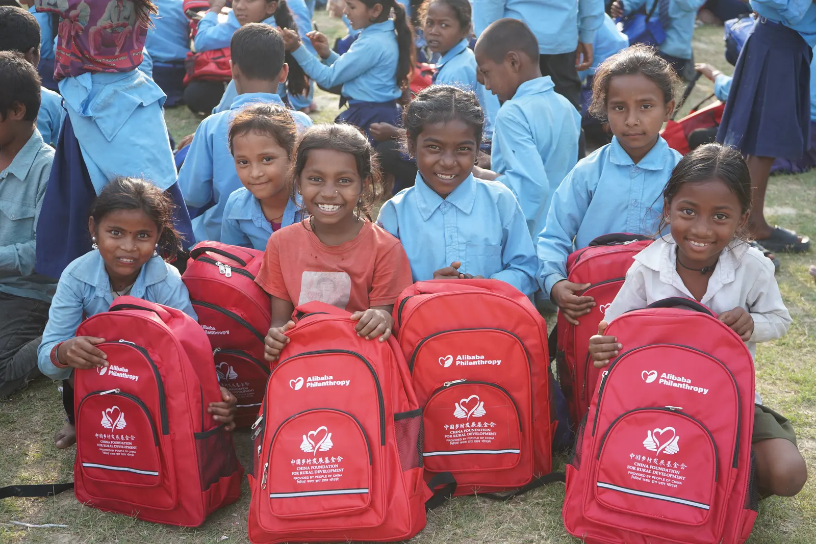 The Forum for Rural Women Ardency Development (FORWARD), in collaboration with the China Foundation and New Light Foundation, distributed school bags, stationery, colouring materials, and hygiene kits to students. 16