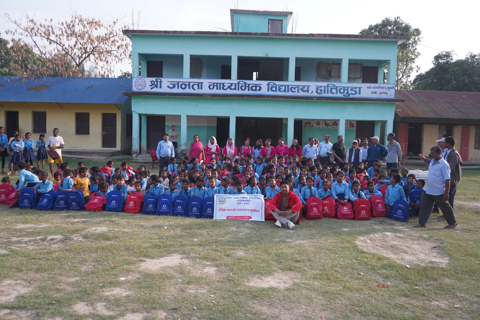 The Forum for Rural Women Ardency Development (FORWARD), in collaboration with the China Foundation and New Light Foundation, distributed school bags, stationery, colouring materials, and hygiene kits to students. 20